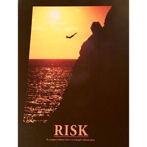 RISK Motivational Inspirational Art Wall Poster 8x10 Print NIP